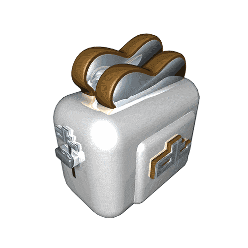 Discotoast spinning toaster icon.
